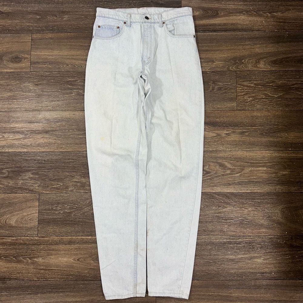 Vintage 80s Levis 501 Wash Blue Red Tab Jeans Sz 33x36 Made In USA